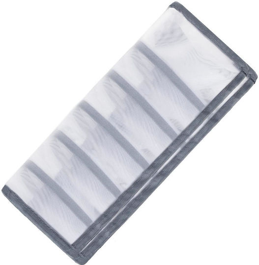 Set 3 Foldable Drawer Organizers Socks Underwear Gray