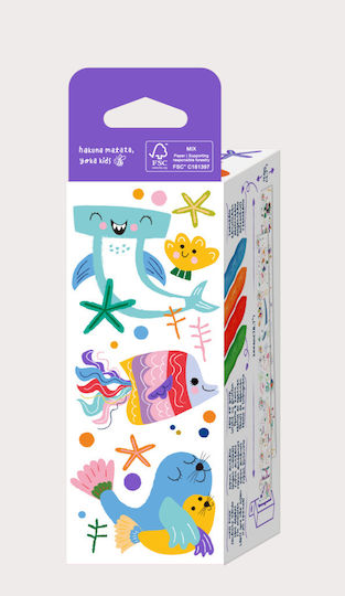 Drawing Roll Kit By Numbers 2 M Includes 4 Wax Colored Pencils Underwater Haku Yoka