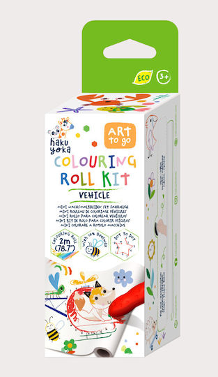 Drawing Kit Connect Dots 2 M Includes 4 Wax Colored Pencils Vehicles Haku Yoka