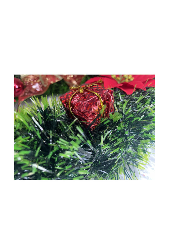 Crăciun Decorativ Plastic Coroană de flori Pe baterii cu Diametru 35cm.