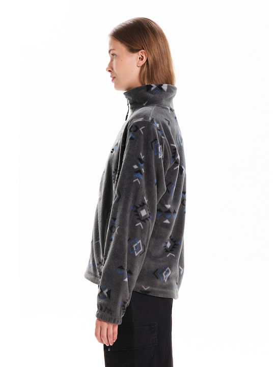 Women's Cardigan with Zipper Green