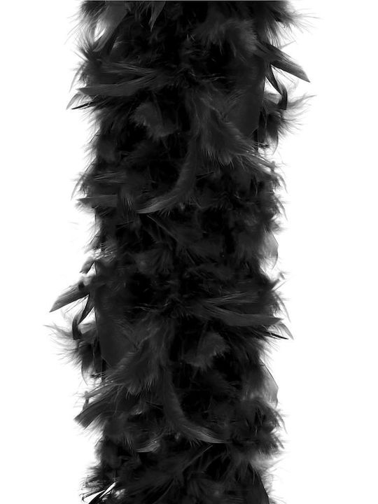 Christmas Tree Decor Garland Fluffy Feather Model Black 180cm