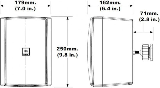 JBL Stage Xd-5 Επιτοίχιο Ηχείο 100W (Τεμάχιο) 20x16.2x16.2εκ. Μαύρο hjsxd5blk