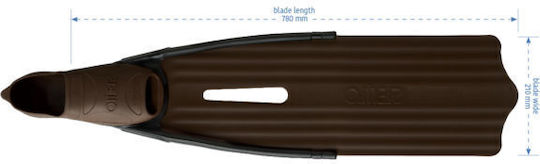 Omer Flossen Für Schwimmen Stingray Evo Lang Brown