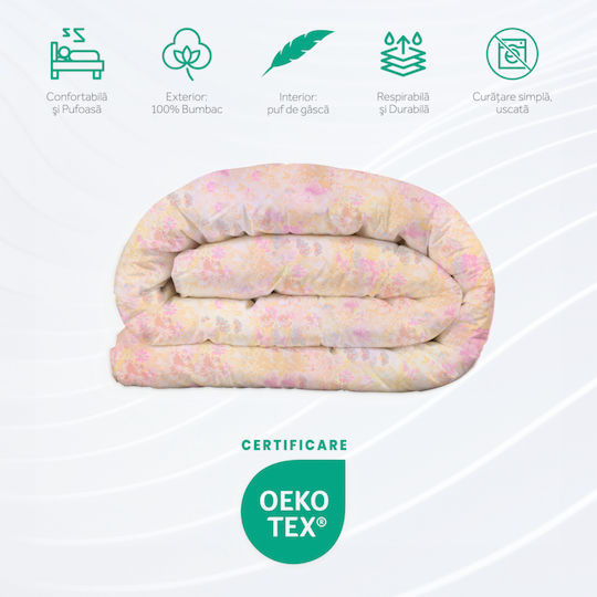 HappyNest Pilotă Single De Puf 150x200cm Roz