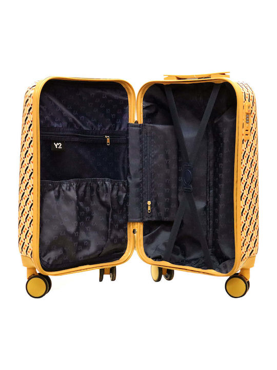 Y Not? Großer Hart Reise Koffer Beige mit 4 Räder Höhe 77cm