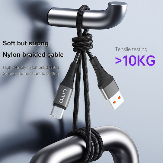 Lito USB 2.0 Cable USB-C male - USB-A 18W Black 1m