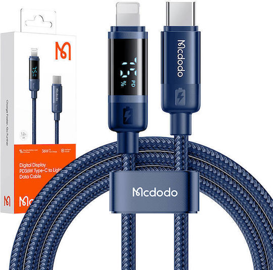 Mcdodo Braided USB-C to Lightning Cable 36W Blue 1.2m (CA-5211)