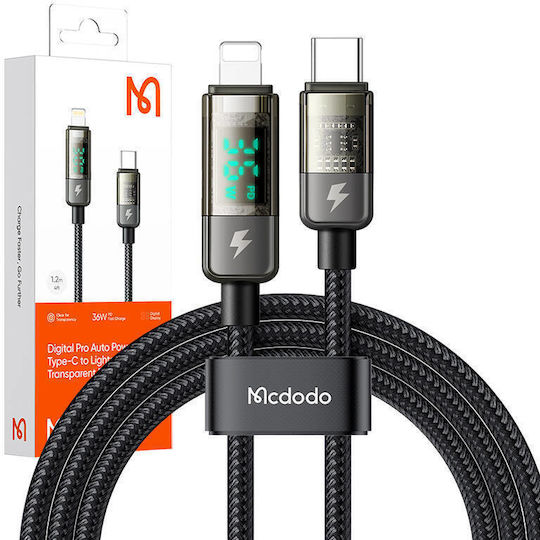 Mcdodo USB-C to Lightning Cable 36W Μαύρο 1.2m (066771)