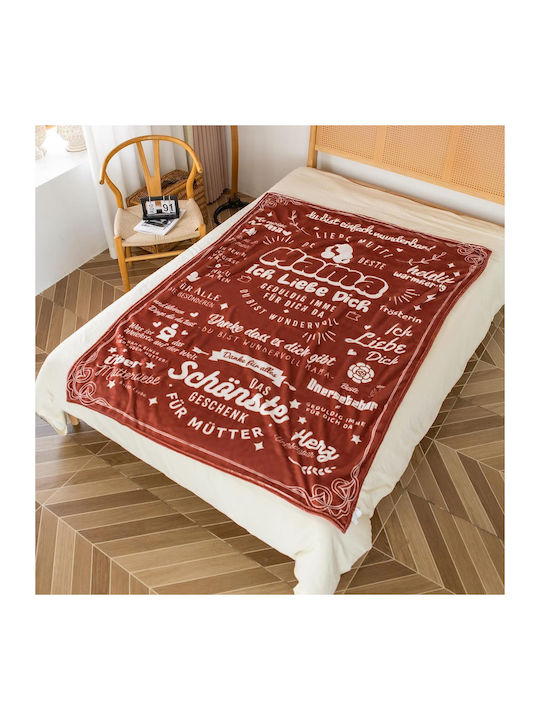 Fleece Decke Couch 130x180cm Rot