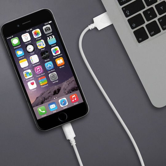 Inkax USB-A to Lightning Cable Λευκό 3m (41230)