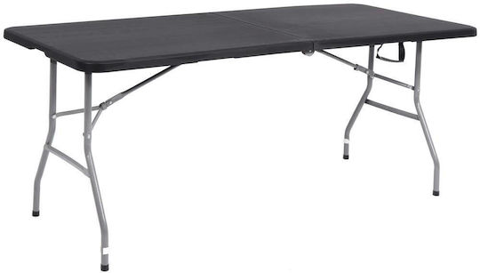 Tisch Verpflegung Zusammenklappbar 180x75x75cm Schwarz Tisch Verpflegung Zusammenklappbar 180x75x75cm Schwarz