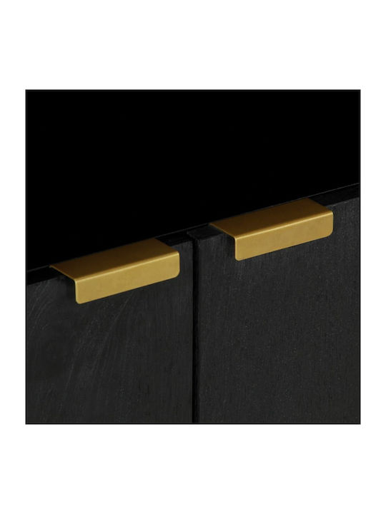 Bufet din Lemn Masiv & Metal Black 60x33x75cm