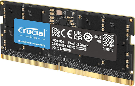 Crucial 32GB DDR5 RAM mit Geschwindigkeit 4800 für Laptop