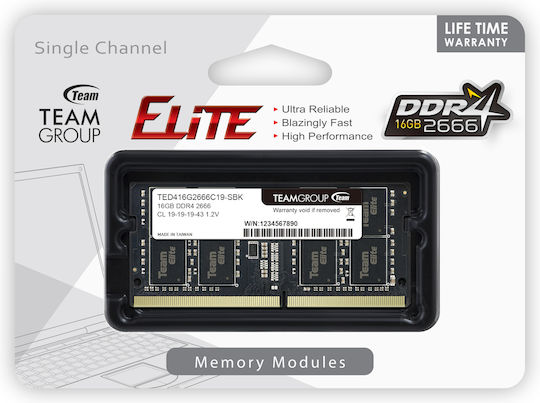 TeamGroup Elite 16GB DDR4 RAM with 2666 Speed for Laptop