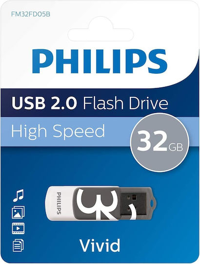 Philips Vivid Edition 32GB USB 2.0 Stick Gray