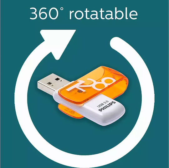 Philips Vivid Edition 128GB USB 3.0 Stick Orange