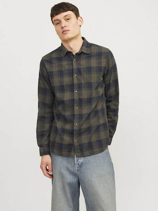 Jack & Jones Long-sleeved Shirt Checked Forest Night