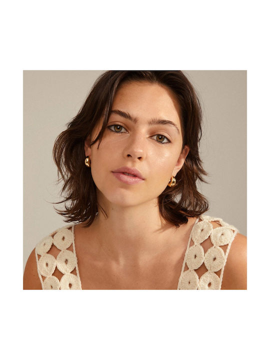 Pilgrim Earrings Hoops Gold Plated