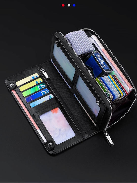 Δερμάτινο Ανδρικό Πορτοφόλι με RFID Μαύρο