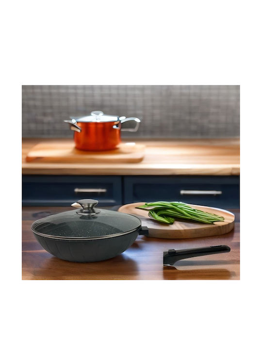 Cheffinger Уок С капачка от Алуминий 32см