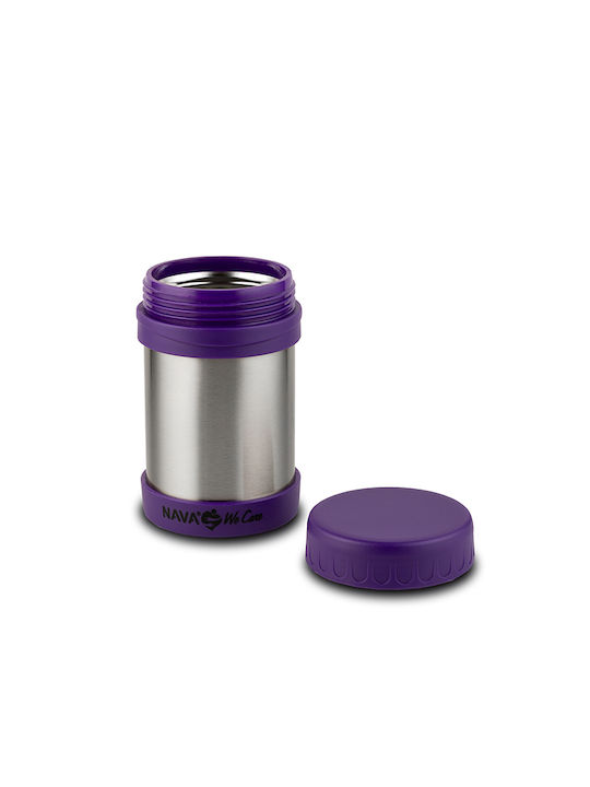 Nava Δοχείο Φαγητού Inox Θερμός Μωβ 350ml