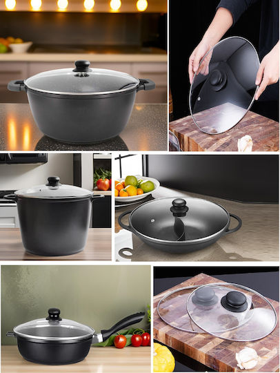 Cheffinger Капак за Тиган и Пот Стъклен 24см CF-GL24