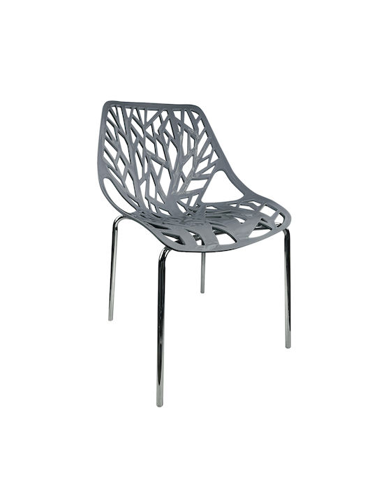 Queens Dining Room Polypropylene Chair Grey 54x57x81cm