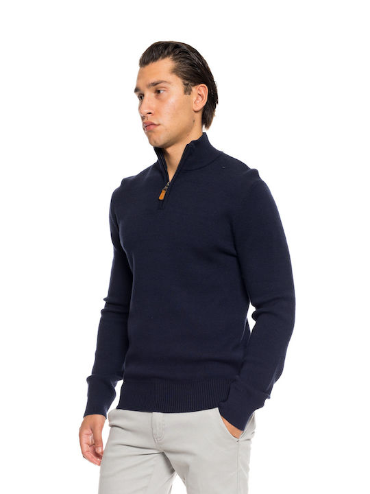 Herrenblusen Langarm Pullover Navy
