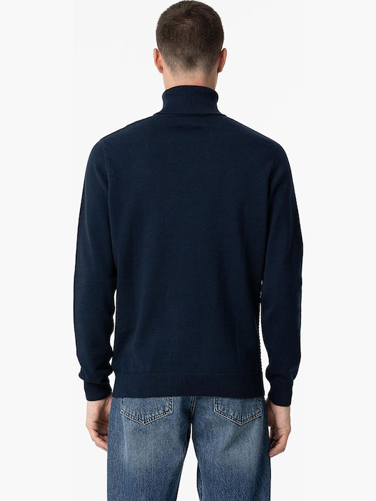 Langarm Herrenbluse Blau