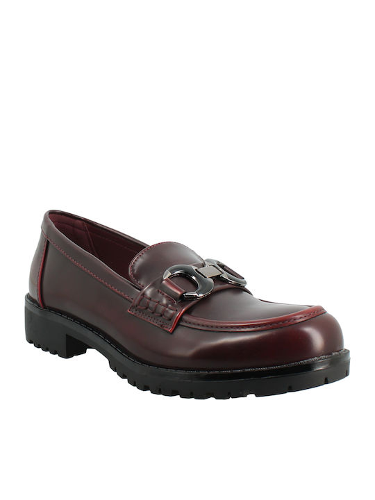 Women's Loafers in Burgundy Color