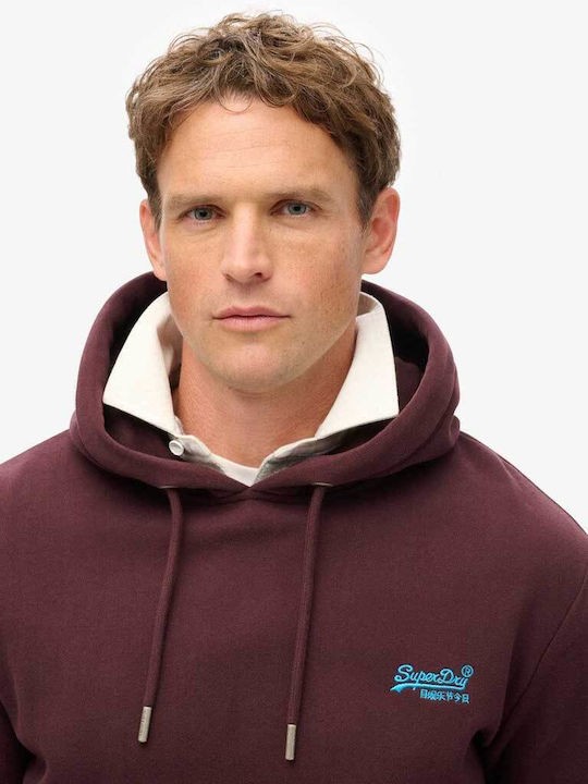 D1 Ovin Sweatshirt with Hood Bordo