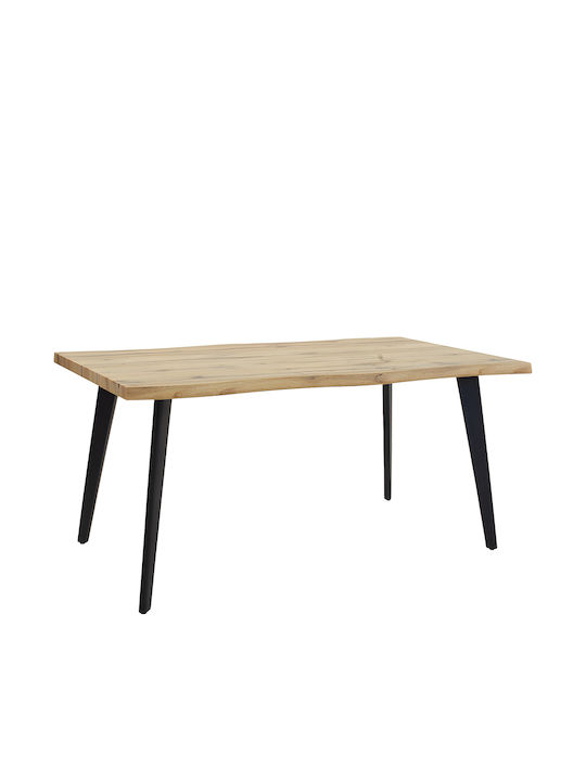 Amadora Table Dining Room Wooden Natural/Black 120x80x75cm