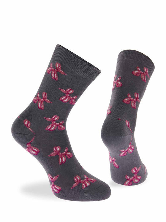 Walk Balloon Dog Women's Socks Gray