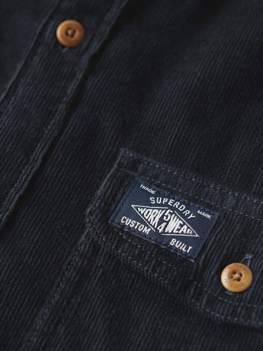 Long-sleeved Corduroy Shirt Eclipse Navy