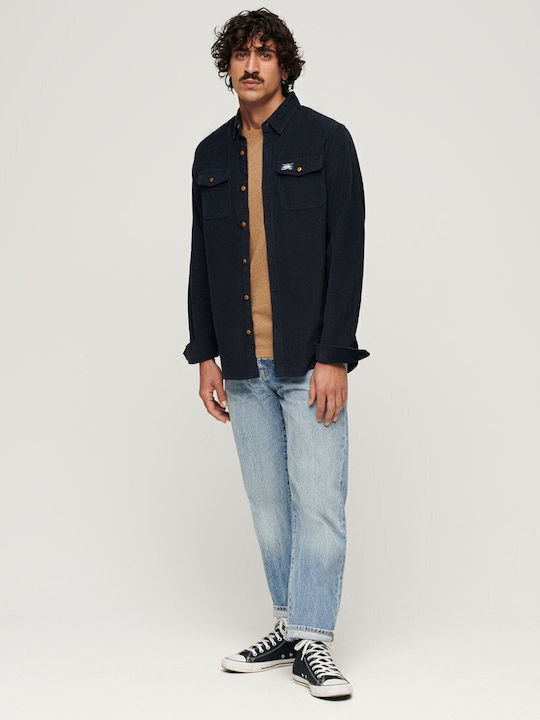 Long-sleeved Corduroy Shirt Eclipse Navy