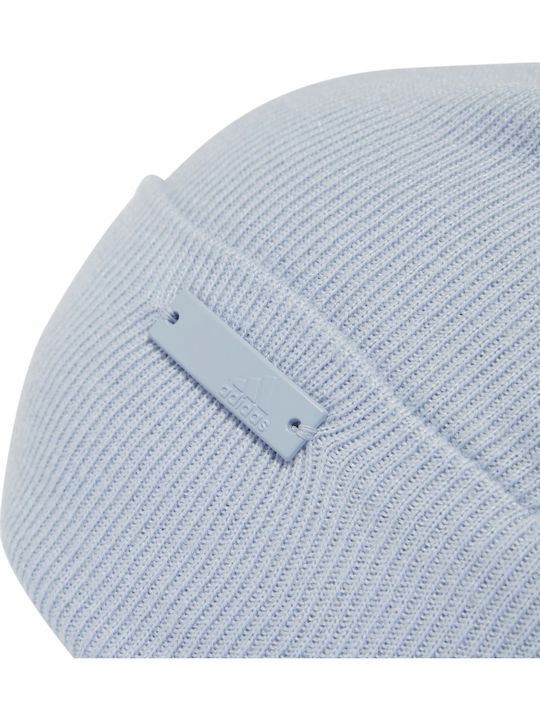 Tonal Met Bean Beanie Unisex Beanie Knitted in Light Blue color