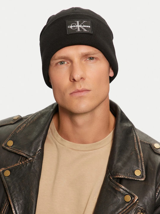 Beanie Ανδρικός Σκούφος Πλεκτός σε Μαύρο χρώμα