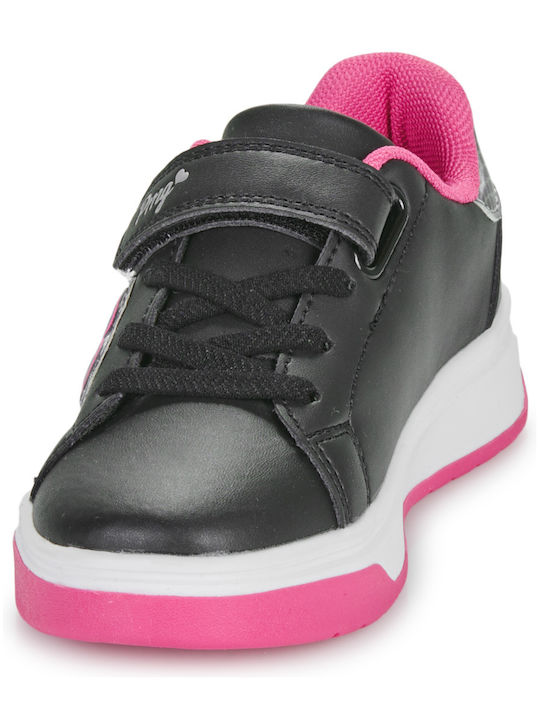 Παιδικά Sneakers Ανατομικά με Σκρατς Μαύρα
