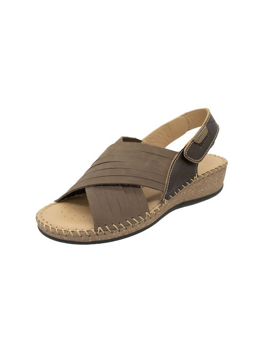 Anatomic Women's Leather Platform Shoes Brown