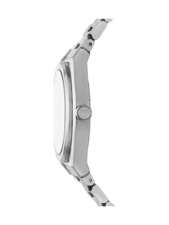 Emporio Armani Federico Men's Watch 41mm Chronograph Battery with Silver Metal Bracelet