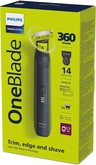 Philips OneBlade Pro 360 QP6542/15 Ξυριστική Μηχανή Σώματος / Προσώπου Επαναφορτιζόμενη