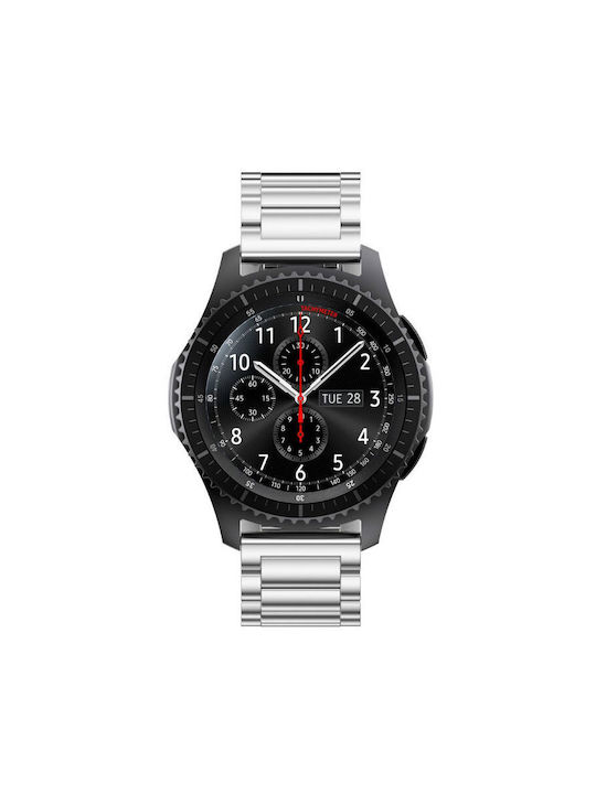 Techsuit W010 Armband Rostfreier Stahl Silber (Samsung Galaxy Watch (46mm) / Watch 3 / Gear S3, Huawei Watch GT / GT 2 / GT 2e / GT 2 Pro / GT 3 (46mm)) KF2313153