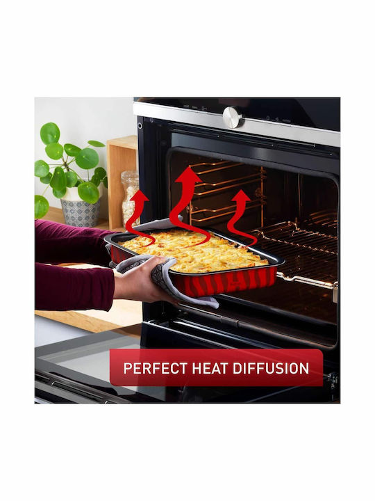 Tefal T-Flam Aluminum Rectangular Baking Pan with Non-stick Coating 31x24cm