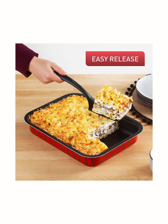 Tefal Tempo Flame Aluminum Rectangular Baking Pan with Non-stick Coating 41x29cm