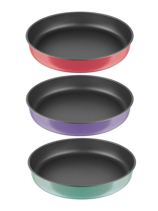 Pal Colored Aluminum Baking Pan with Non-Stick Coating Red