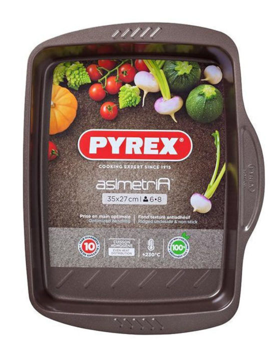Pyrex Asimetria Tăvi de copt Rectangular Aluminiu cu Strat Antiaderent 35x27cm