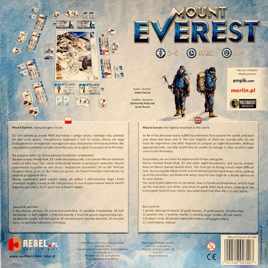 Настолна игра Mount Everest за 2-5 играчи 10+ години (EN) Rebel Pl