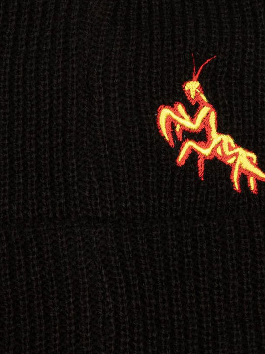 Kinder Mütze Gestrickt Schwarz