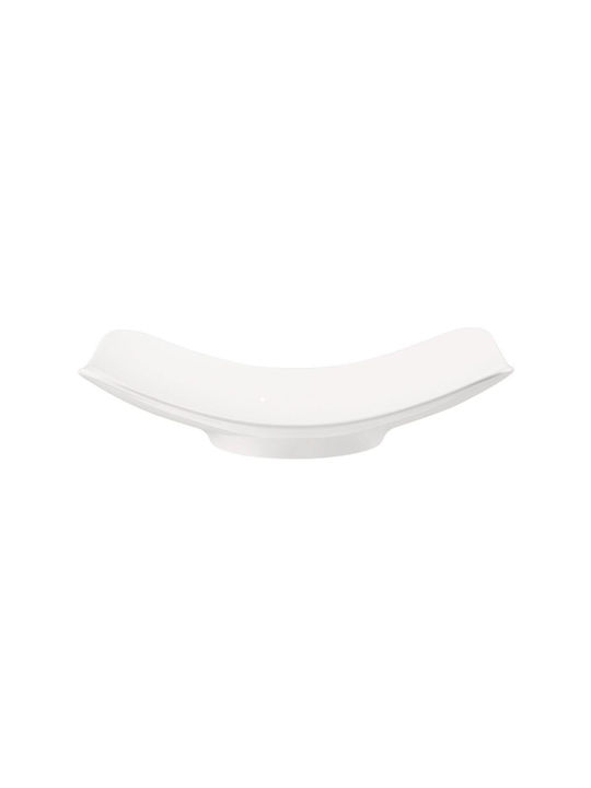 Espiel Fine Dining Salatieră din Porțelan Albă 25.5x18x5.8cm 2buc